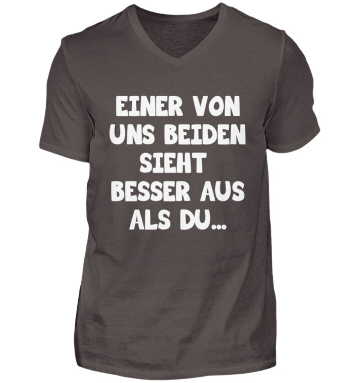 Einer von uns beiden sieht besser aus - Herren V-Neck Shirt-2618