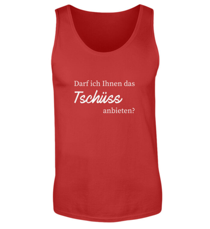 Darf ich Ihnen das Tschüss anbieten? - Herren Tanktop-4